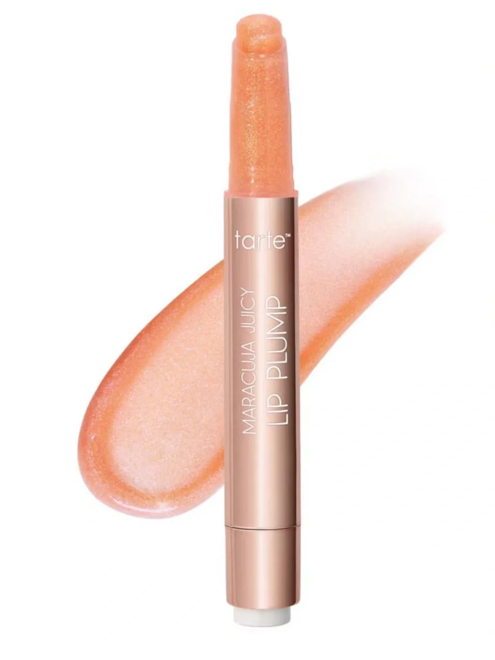 tarte Maracuja Juicy Lip Plump — peach shimmer glass